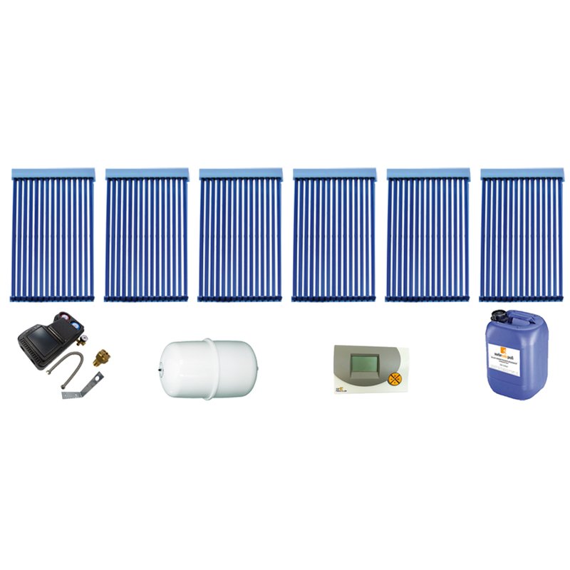 Röhrenkollektor VRK 15 Premium + Solarpaket 6, 6 Kollektoren Gesamtfläche: 15,78 m²
